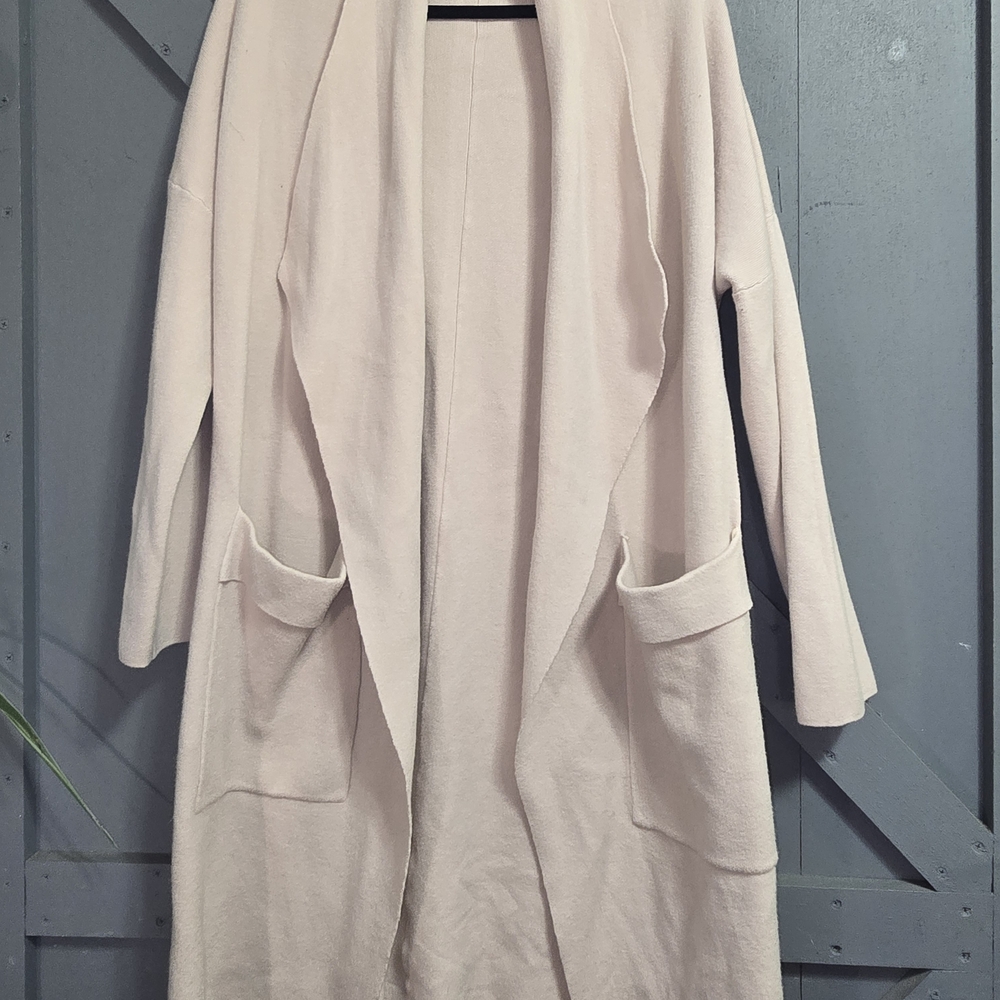 Light Pink Open Front Cardigan